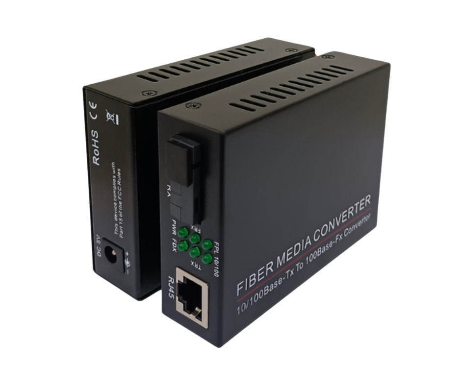 D-TECH Fiber Media converter Single-Mode  10/100Mbps